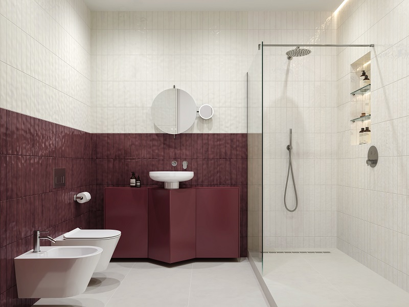Ванная комната с душевой Мажорель / Про Чементо Ванная комната с душевой Мажорель / Про Чементо