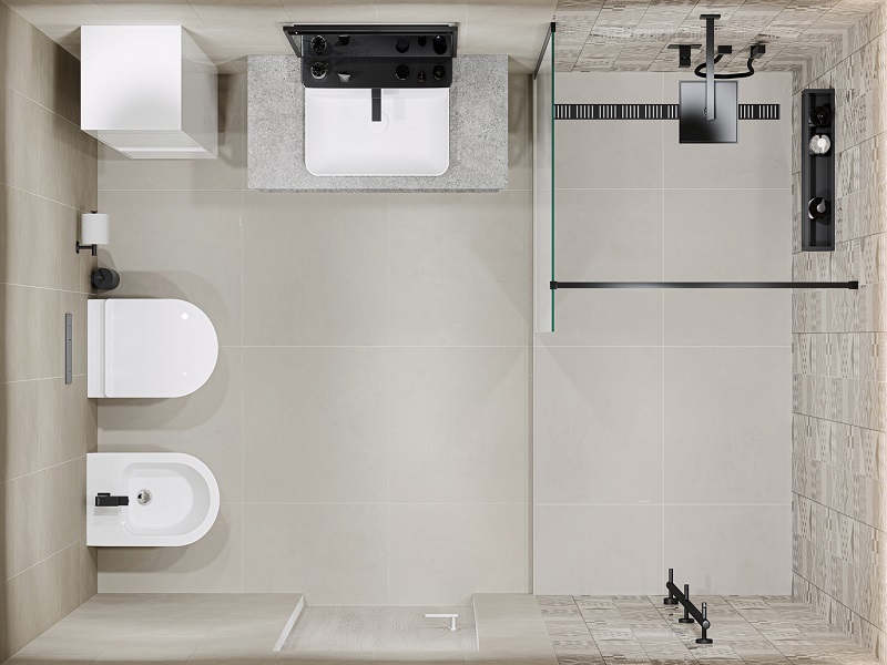 Совмещенный санузел Онда светло-серый