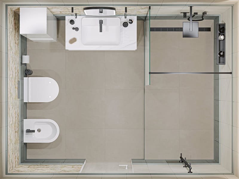 Совмещенный санузел Магнолия / Чементо / Про Чементо