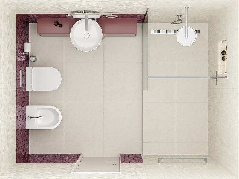 Ванная комната с душевой Мажорель / Про Чементо Ванная комната с душевой Мажорель / Про Чементо