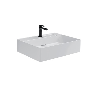 Раковина Logica/Лоджика мебельная с одним отверстием 60, белая глянцевая Раковина Logica/Лоджика мебельная с одним отверстием 60, белая глянцевая