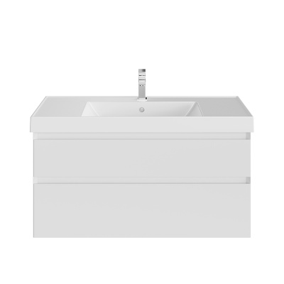 Тумба CUBO подвесная с ящиками 100, белая матовая