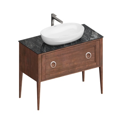 Тумба Plaza Classic/Плаза Классик напольная 1+1 ящик 100, орех матовый Тумба Plaza Classic/Плаза Классик напольная 1+1 ящик 100, орех матовый