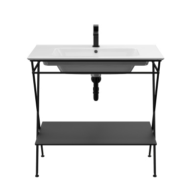 Металлическая структура Piano Next/Пиано Некст напольная 85, черная матовая