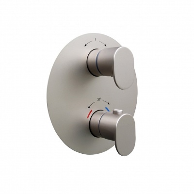 Встраиваемый термостатический смеситель для душа Ole/Оле с регулировкой температуры, титановый атласный Встраиваемый термостатический смеситель для душа Ole/Оле с регулировкой температуры, титановый атласный