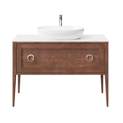 Тумба Plaza Classic/Плаза Классик напольная 1+1 ящик 120, орех матовый Тумба Plaza Classic/Плаза Классик напольная 1+1 ящик 120, орех матовый