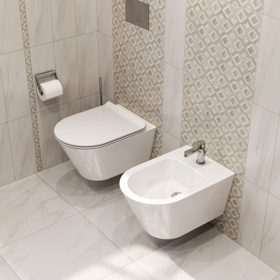 Биде Plaza Modern/Плаза Модерн подвесное, белый глянцевый Биде Plaza Modern/Плаза Модерн подвесное, белый глянцевый