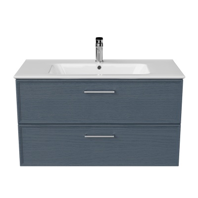 Тумба Piano Classic/Пиано Классик подвесная 95 см, 2 ящика, ясень синий матовый Тумба Piano Classic/Пиано Классик подвесная 95 см, 2 ящика, ясень синий матовый