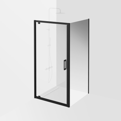 Душевая боковая панель Vetro/Ветро, 100х195, матовый черный