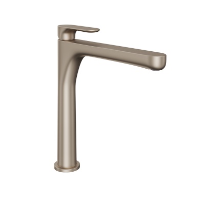 Смеситель для раковины Ole/Оле однорычажный высокий без донного клапана, золотой атласный Смеситель для раковины Ole/Оле однорычажный высокий без донного клапана, золотой атласный