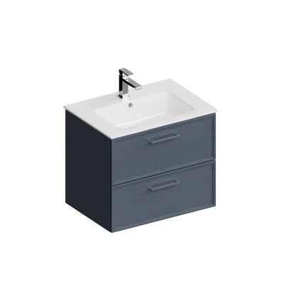 Тумба Piano Classic/Пиано Классик подвесная 65 см, 2 ящика, ясень синий матовый Тумба Piano Classic/Пиано Классик подвесная 65 см, 2 ящика, ясень синий матовый