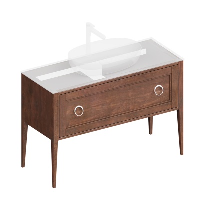 Тумба Plaza Classic/Плаза Классик напольная 1+1 ящик 120, орех матовый Тумба Plaza Classic/Плаза Классик напольная 1+1 ящик 120, орех матовый