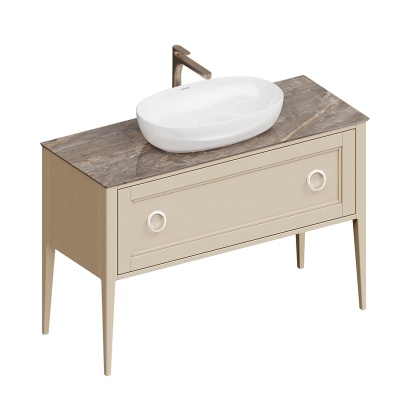 Тумба Plaza Classic/Плаза Классик напольная 1+1 ящик 120, капучино матовый Тумба Plaza Classic/Плаза Классик напольная 1+1 ящик 120, капучино матовый