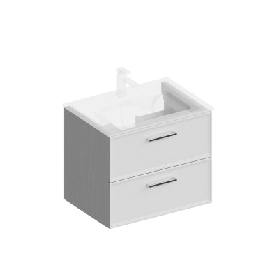 Тумба Piano Classic/Пиано Классик подвесная 65 см, 2 ящика, ясень белый матовый Тумба Piano Classic/Пиано Классик подвесная 65 см, 2 ящика, ясень белый матовый