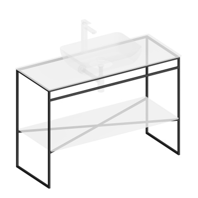 Металлическая структура Plaza Next/Плаза Некст напольная 120, черная матовая Металлическая структура Plaza Next/Плаза Некст напольная 120, черная матовая