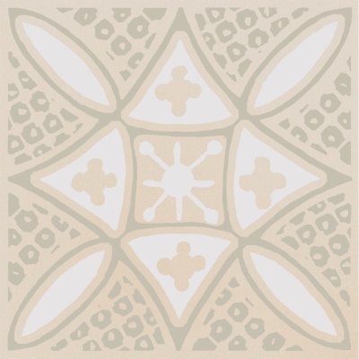 Декор Бахия 2 бежевый светлый глянцевый 9,8x9,8x0,7