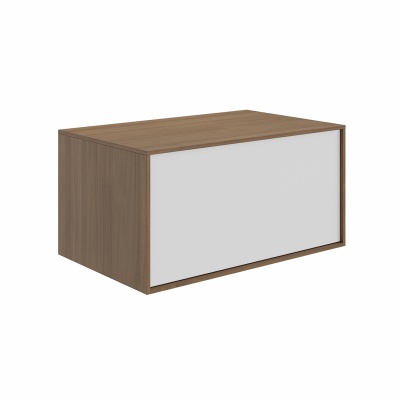 Тумба Atollo/Атолло напольная/подвесная с ящиком 80, белая матовая