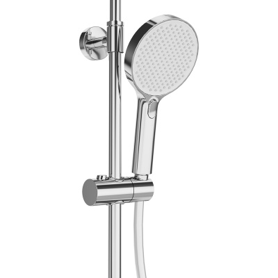 Душевая колонна Fonte/Фонте на 3 потока с фиксированным изливом и механическим смесителем, хром