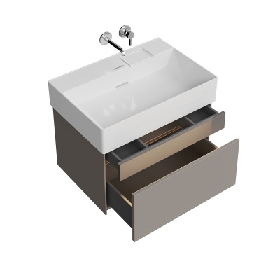 Тумба Logica/Лоджика подвесная 2 ящика 70 см, песчаный Тумба Logica/Лоджика подвесная 2 ящика 70 см, песчаный