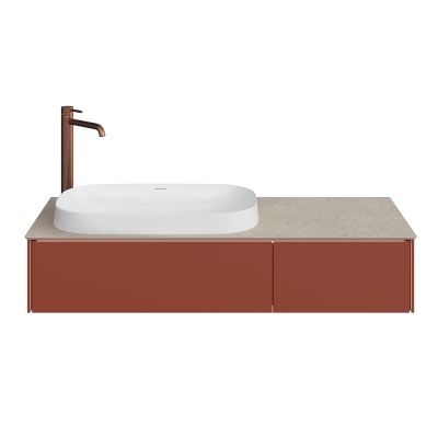 Тумба Magica/Маджика подвесная 120, 2 ящика, венецианский красный матовый Тумба Magica/Маджика подвесная 120, 2 ящика, венецианский красный матовый