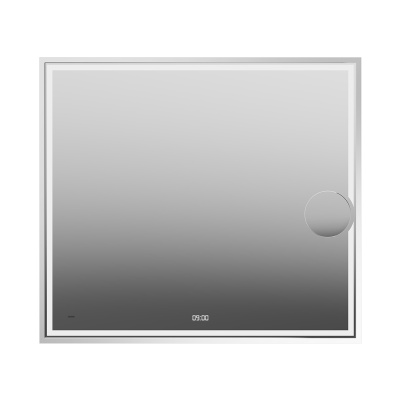 Зеркало Tecno/Текно c LED 90 с макро линзой, с подсветкой, с функцией антизапотевание, белый глянцевый Зеркало Tecno/Текно c LED 90 с макро линзой, с подсветкой, с функцией антизапотевание, белый глянцевый