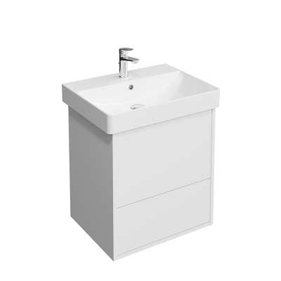 Тумба Pro/Про подвесная 2 ящика 55, белая матовая Тумба Pro/Про подвесная 2 ящика 55, белая матовая