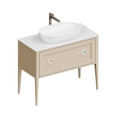 Тумба Plaza Classic/Плаза Классик напольная 1+1 ящик 100, капучино матовый Тумба Plaza Classic/Плаза Классик напольная 1+1 ящик 100, капучино матовый