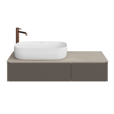 Тумба MAGICA подвесная 120, 2 ящика, вечерний серый матовый                        