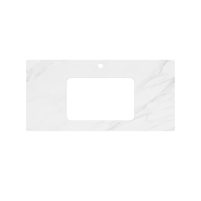 Столешница из керамогранита для раковин, встраиваемых снизу, Монте Тиберио 100 см, белый натуральный Столешница из керамогранита для раковин, встраиваемых снизу, Монте Тиберио 100 см, белый натуральный