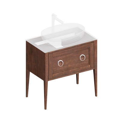 Тумба Plaza Classic/Плаза Классик напольная 1+1 ящик 80, орех матовый Тумба Plaza Classic/Плаза Классик напольная 1+1 ящик 80, орех матовый