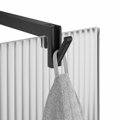 Душевая перегородка Cristallo/Кристалло с рифленым стеклом, 120х210, матовый черный