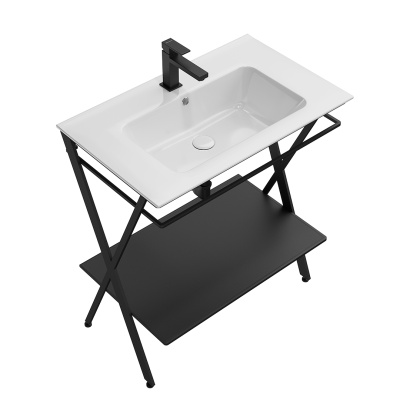 Металлическая структура Piano Next/Пиано Некст напольная 75, черная матовая