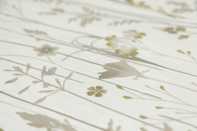 Обои виниловые на флизелиновой основе Платан, мотив, зелёный