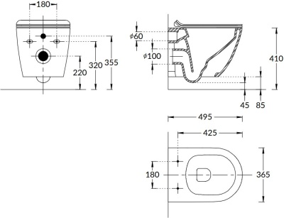 Комплект с подвесным унитазом СФЕРА, универсальным сиденьем, инсталляцией ПРО и кнопкой управления хром Комплект с подвесным унитазом СФЕРА, универсальным сиденьем, инсталляцией ПРО и кнопкой управления хром