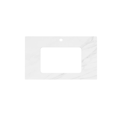 Столешница из керамогранита для раковин, встраиваемых снизу, Монте Тиберио 80 см, белый натуральный Столешница из керамогранита для раковин, встраиваемых снизу, Монте Тиберио 80 см, белый натуральный