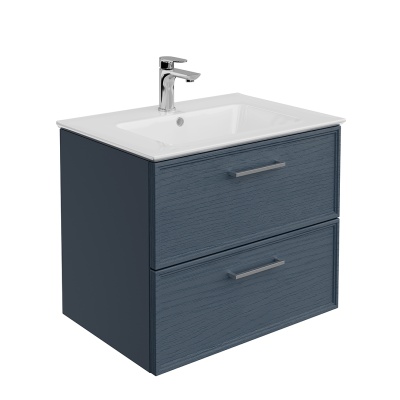 Тумба Piano Classic/Пиано Классик подвесная 65 см, 2 ящика, ясень синий матовый Тумба Piano Classic/Пиано Классик подвесная 65 см, 2 ящика, ясень синий матовый