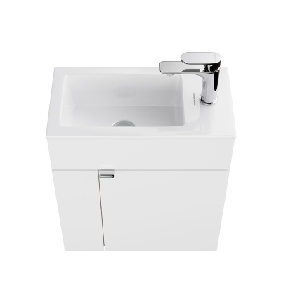 Тумба LATO подвесная 50 с дверцей, белый глянцевый