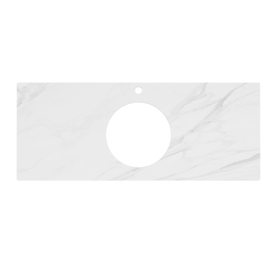 Столешница из керамогранита для накладных раковин, Монте Тиберио 120 см, белый натуральный Столешница из керамогранита для накладных раковин, Монте Тиберио 120 см, белый натуральный