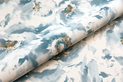 Обои виниловые на флизелиновой основе Легато мотив, голубой