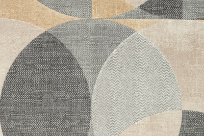 Обои виниловые на флизелиновой основе Шафран мотив, черный, круги