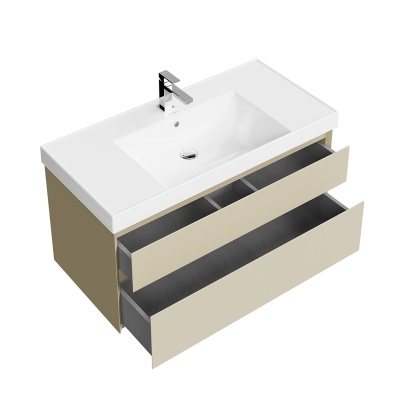 Тумба Cubo/Кубо подвесная с ящиками 100, лимо матовая Тумба Cubo/Кубо подвесная с ящиками 100, лимо матовая