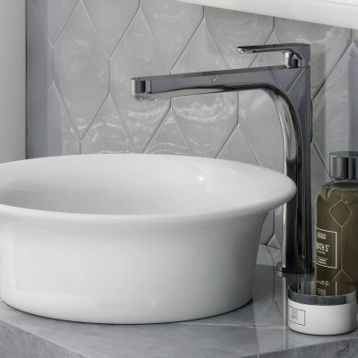 Смеситель для раковины Ole/Оле однорычажный высокий без донного клапана, хром глянец Смеситель для раковины Ole/Оле однорычажный высокий без донного клапана, хром глянец