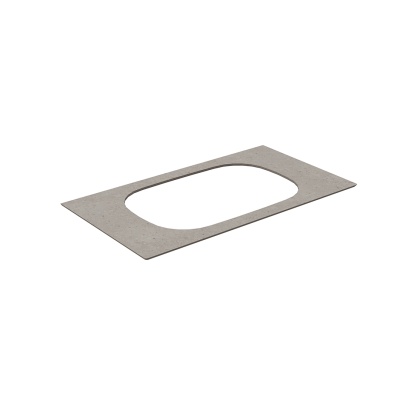 Столешница MAGICA Риккарди 90 см, серая матовая (без отв. под смеситель)