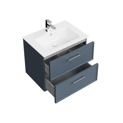 Тумба Piano Classic/Пиано Классик подвесная 65 см, 2 ящика, ясень синий матовый Тумба Piano Classic/Пиано Классик подвесная 65 см, 2 ящика, ясень синий матовый