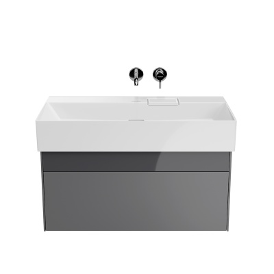 Тумба Logica/Лоджика подвесная 2 ящика 90 см, стальной серый Тумба Logica/Лоджика подвесная 2 ящика 90 см, стальной серый