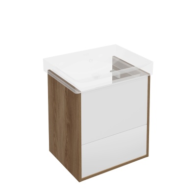 Тумба Pro/Про подвесная 2 ящика 55, швейцарский вяз Тумба Pro/Про подвесная 2 ящика 55, швейцарский вяз