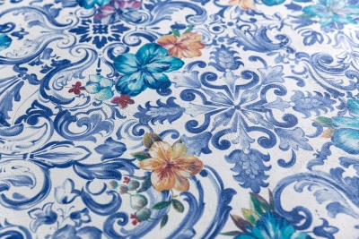 Обои виниловые Азулежу мотив, цветной Обои виниловые Азулежу мотив, цветной