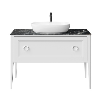 Тумба Plaza Classic/Плаза Классик напольная 1+1 ящик 120, белая матовая Тумба Plaza Classic/Плаза Классик напольная 1+1 ящик 120, белая матовая