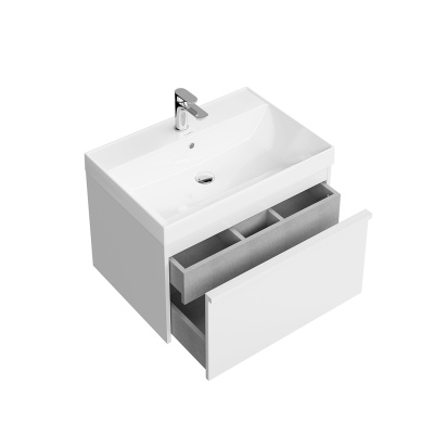 Тумба Modula/Модула подвесная 70 с ящиком 1+1, белая глянцевая