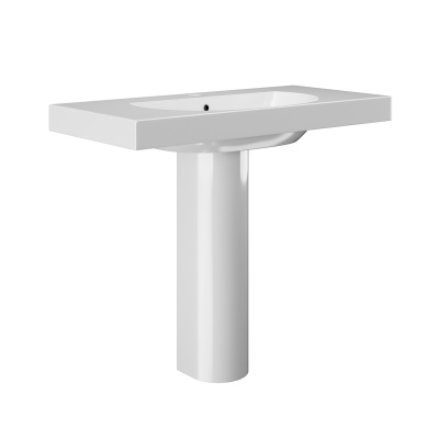 Раковина Buongiorno/Бонджорно подвесная\мебельная 100, белая глянцевая